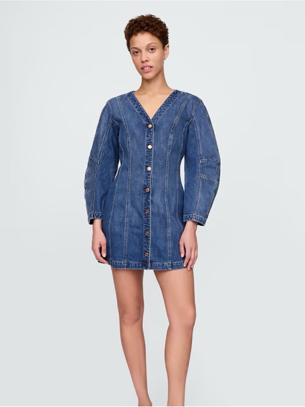 Gap denim sleeve barrel dress